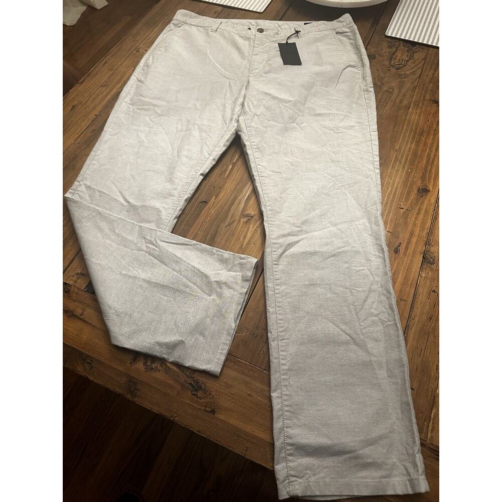 NWT Bonobos Chino Pants Mens 38x32 Gray Slim Golf Stretch Work Pockets